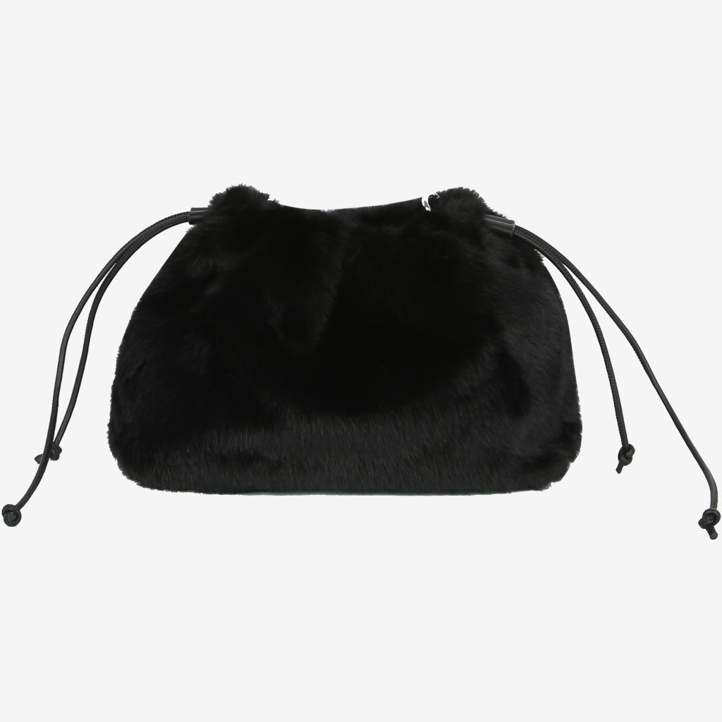 HVISK ARCANE FLUFFY Shoulder Bag 009 Black