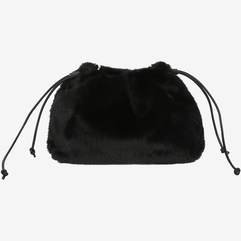 HVISK ARCANE FLUFFY Shoulder Bag 009 Black