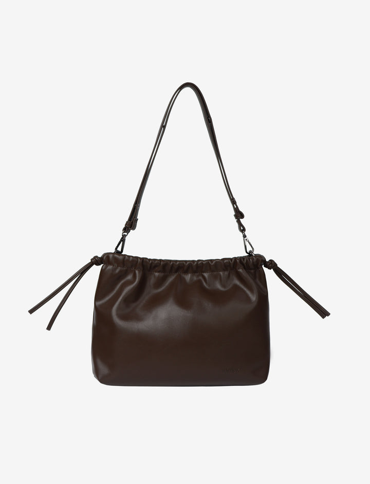 HVISK ARCANE GLOSSY STRUCTURE Handle Bag 496 Cocoa