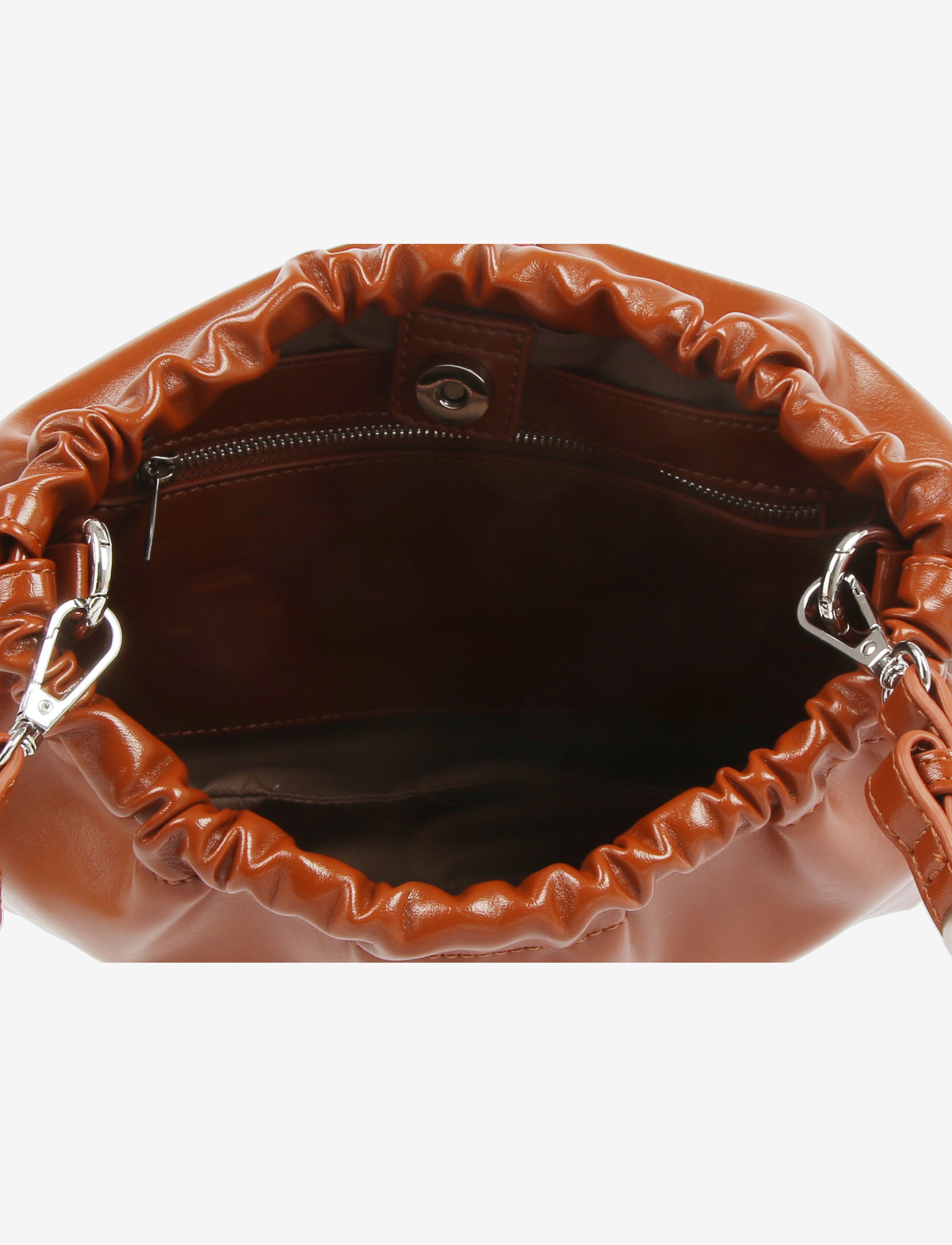 HVISK ARCANE GLOSSY STRUCTURE Handle Bag 499 Brown Amber