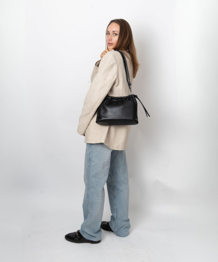 HVISK ARCANE SOFT STRUCTURE Handle Bag 009 Black