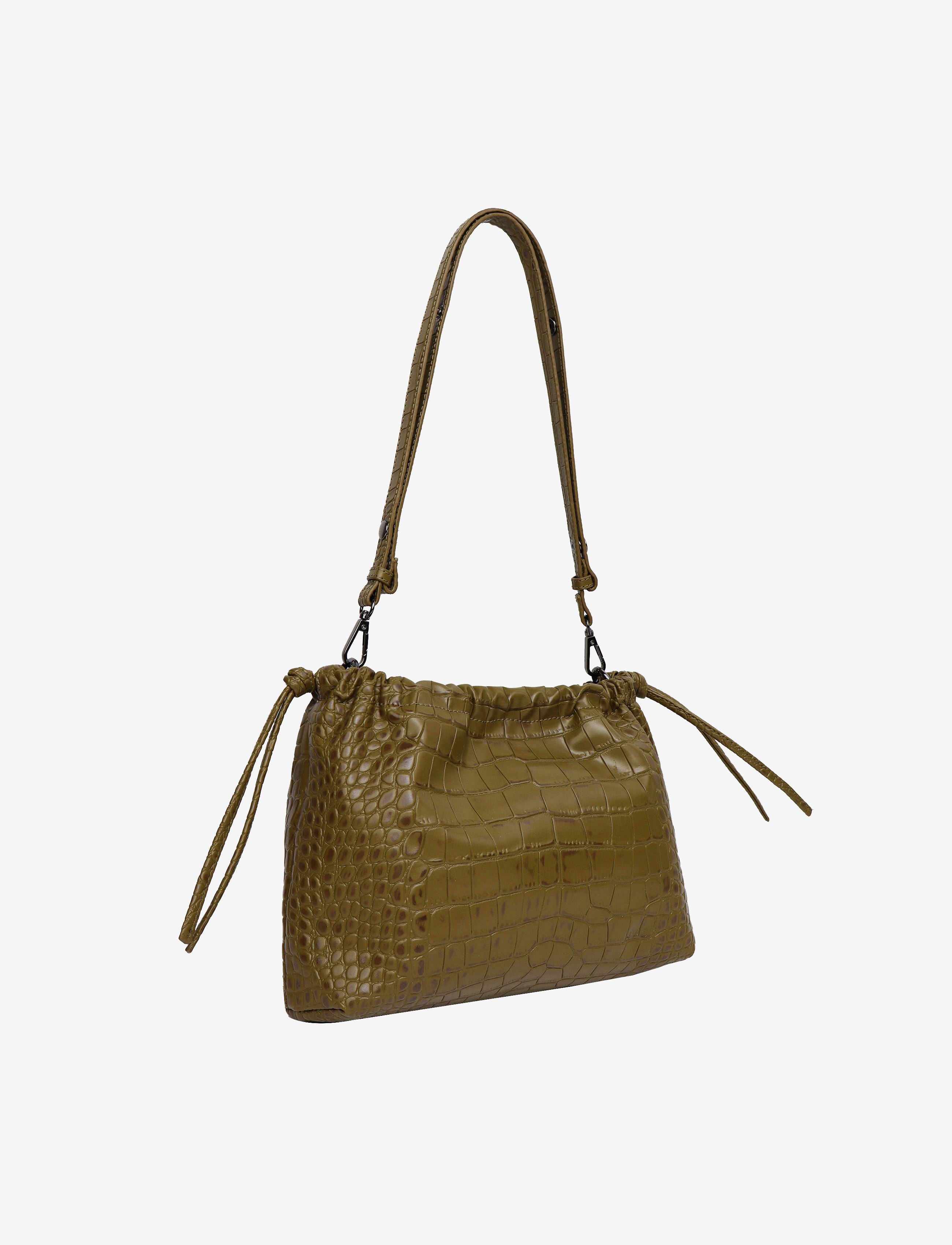 HVISK ARCANE TRACE Handle Bag 487 Olive Green