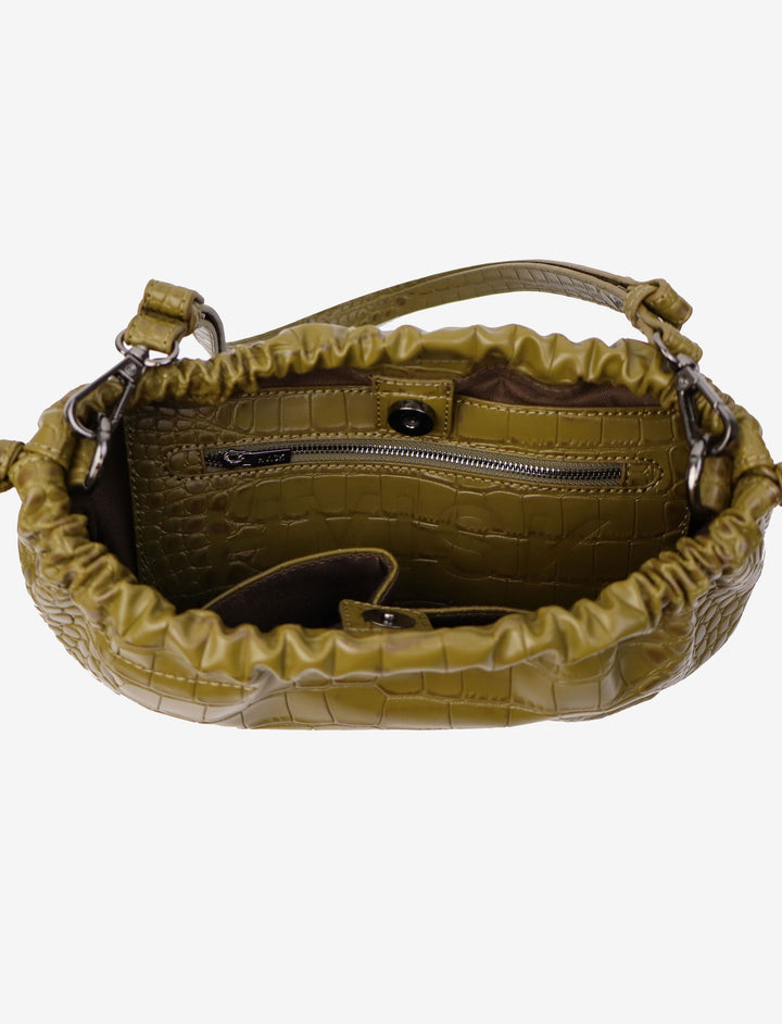 HVISK ARCANE TRACE Handle Bag 487 Olive Green