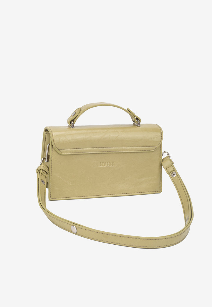 HVISK ARIA GLOSSY STRUCTURE Crossbody 492 Matcha Green