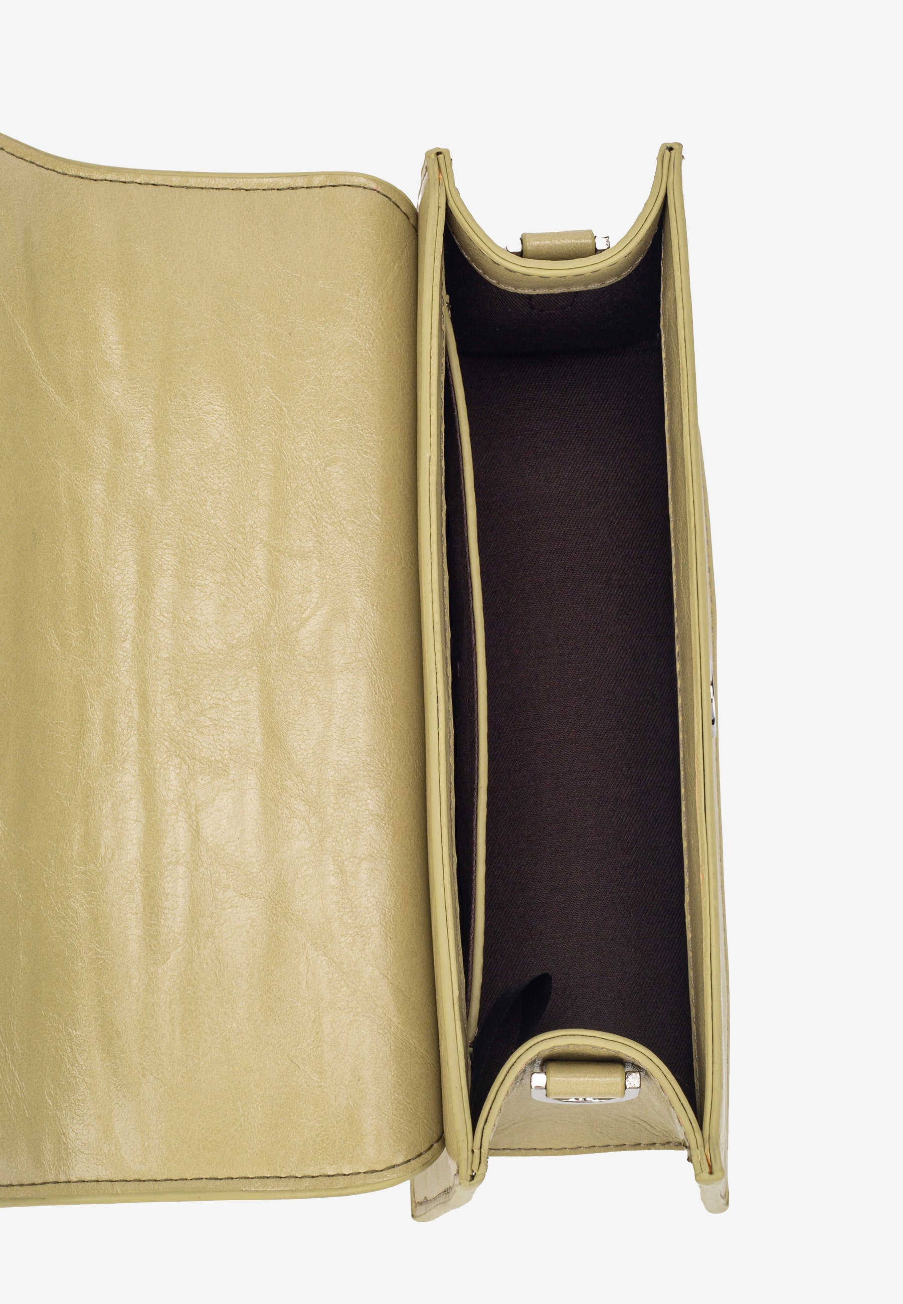 HVISK ARIA GLOSSY STRUCTURE Crossbody 492 Matcha Green