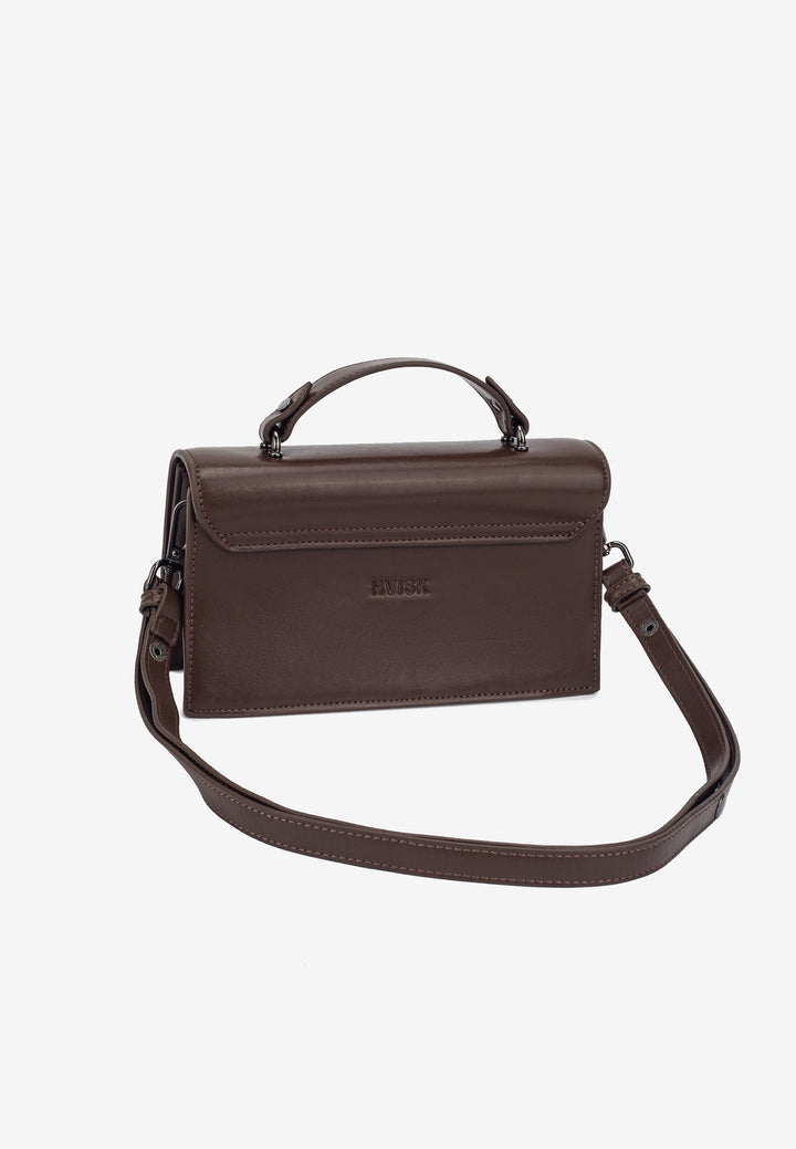 HVISK ARIA GLOSSY STRUCTURE Crossbody 496 Cocoa