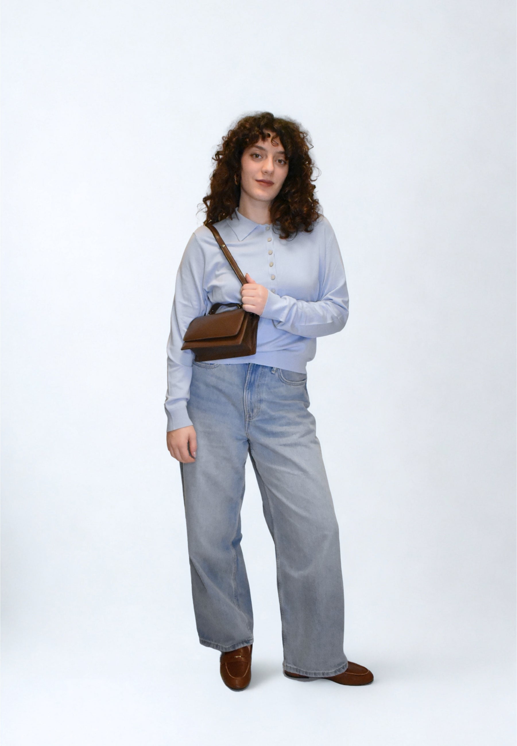 HVISK ARIA GLOSSY STRUCTURE Crossbody 496 Cocoa