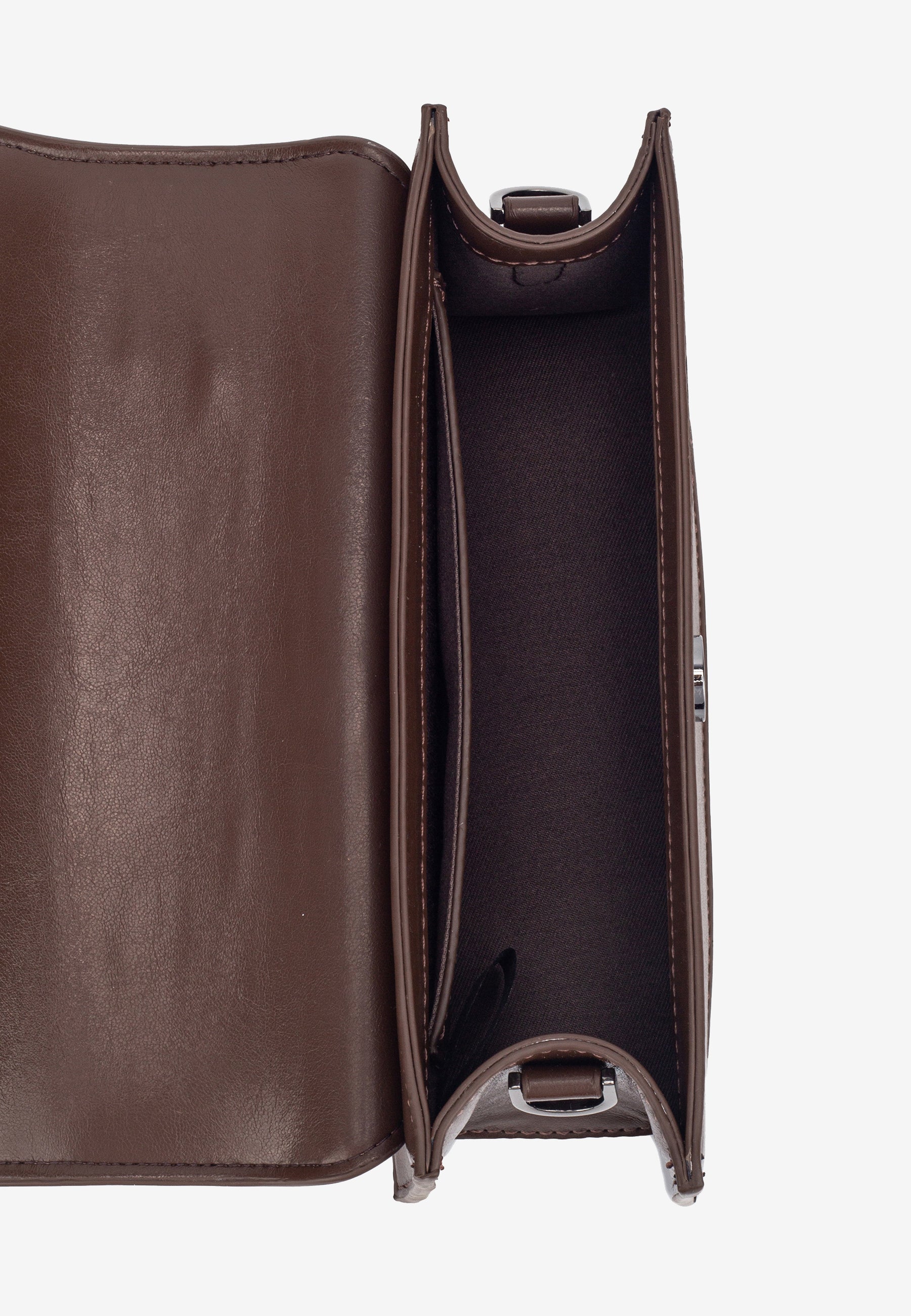 HVISK ARIA GLOSSY STRUCTURE Crossbody 496 Cocoa