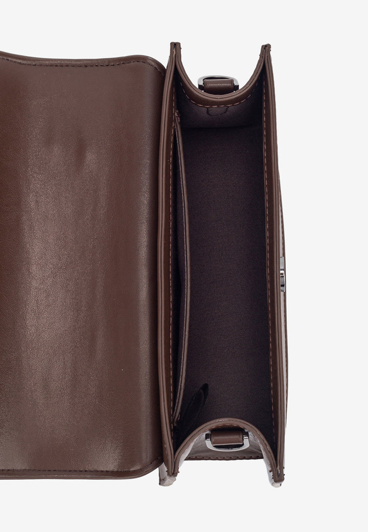 HVISK ARIA GLOSSY STRUCTURE Crossbody 496 Cocoa