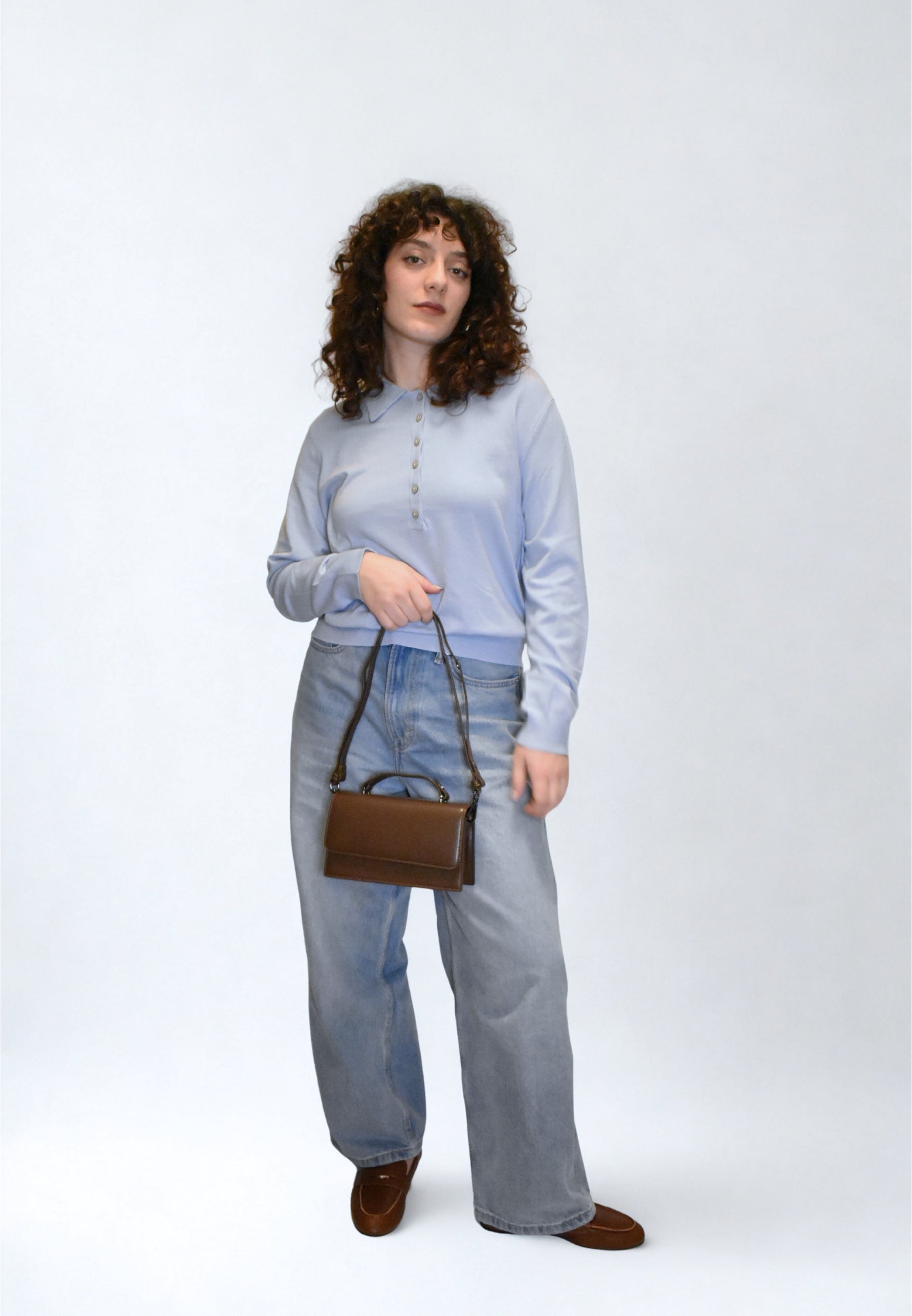 HVISK ARIA GLOSSY STRUCTURE Crossbody 496 Cocoa