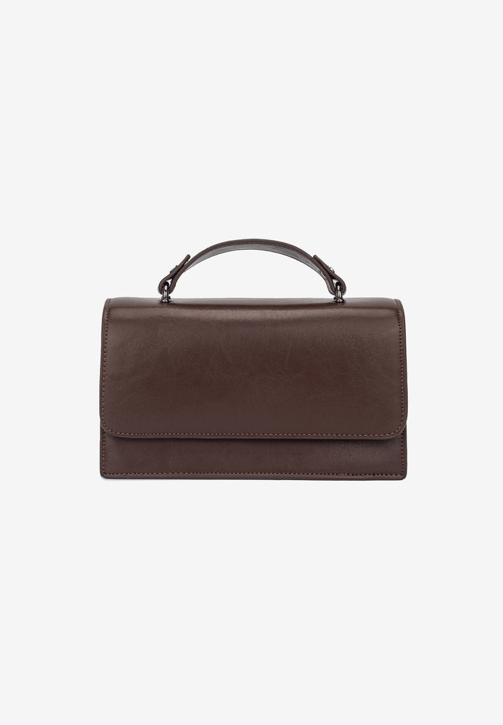 HVISK ARIA GLOSSY STRUCTURE Crossbody 496 Cocoa