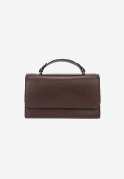 HVISK ARIA GLOSSY STRUCTURE Crossbody 496 Cocoa