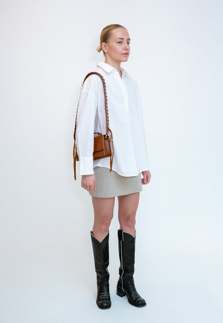HVISK ARIA GLOSSY STRUCTURE Crossbody 499 Brown Amber