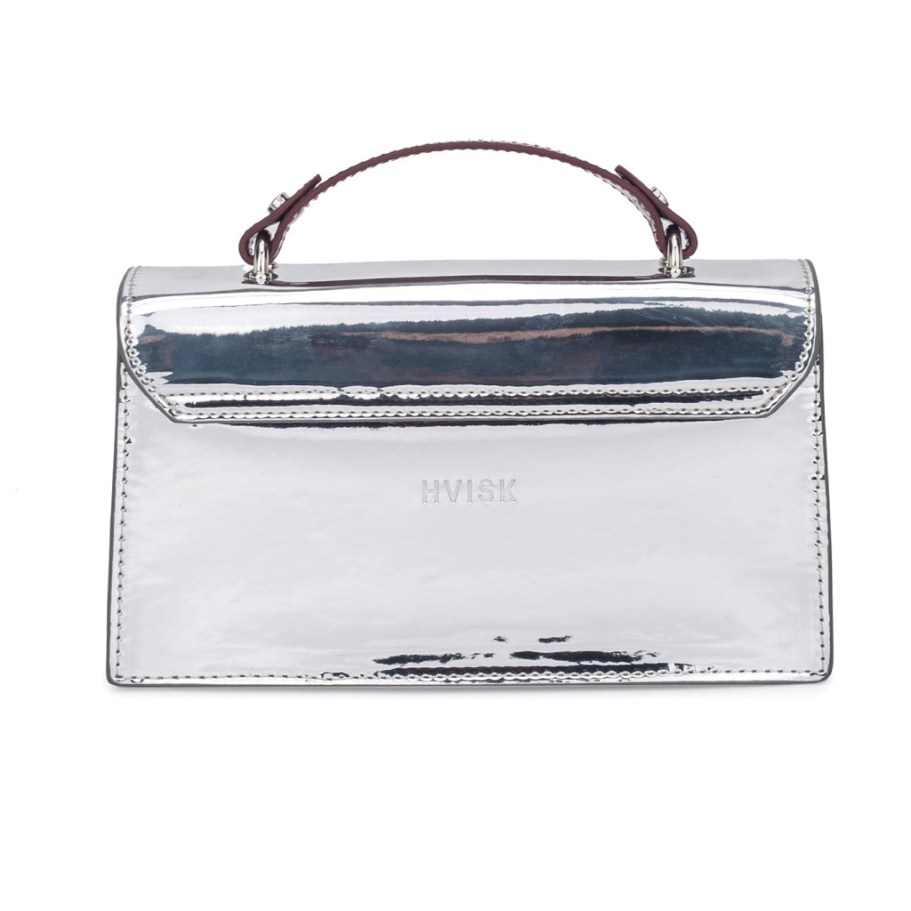 HVISK ARIA MIRROR GLOSS STRUCTURE Crossbody 511 Silver Maroon