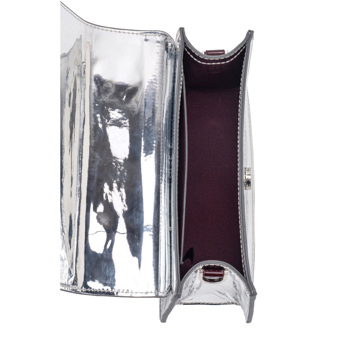 HVISK ARIA MIRROR GLOSS STRUCTURE Crossbody 511 Silver Maroon