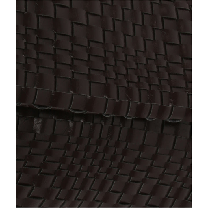 HVISK ARLENE BRAIDED RAW STRUCTURE Clutch 507 Umber Brown