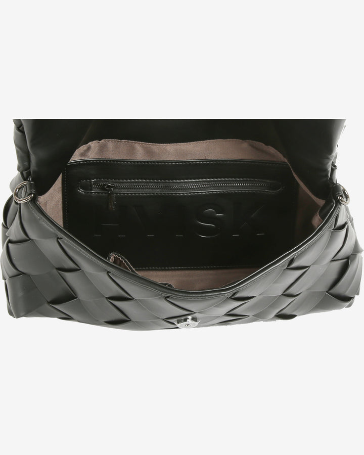 HVISK ARLENE BRAIDED SOFT STRUCTURE Tote Bag 009 Black