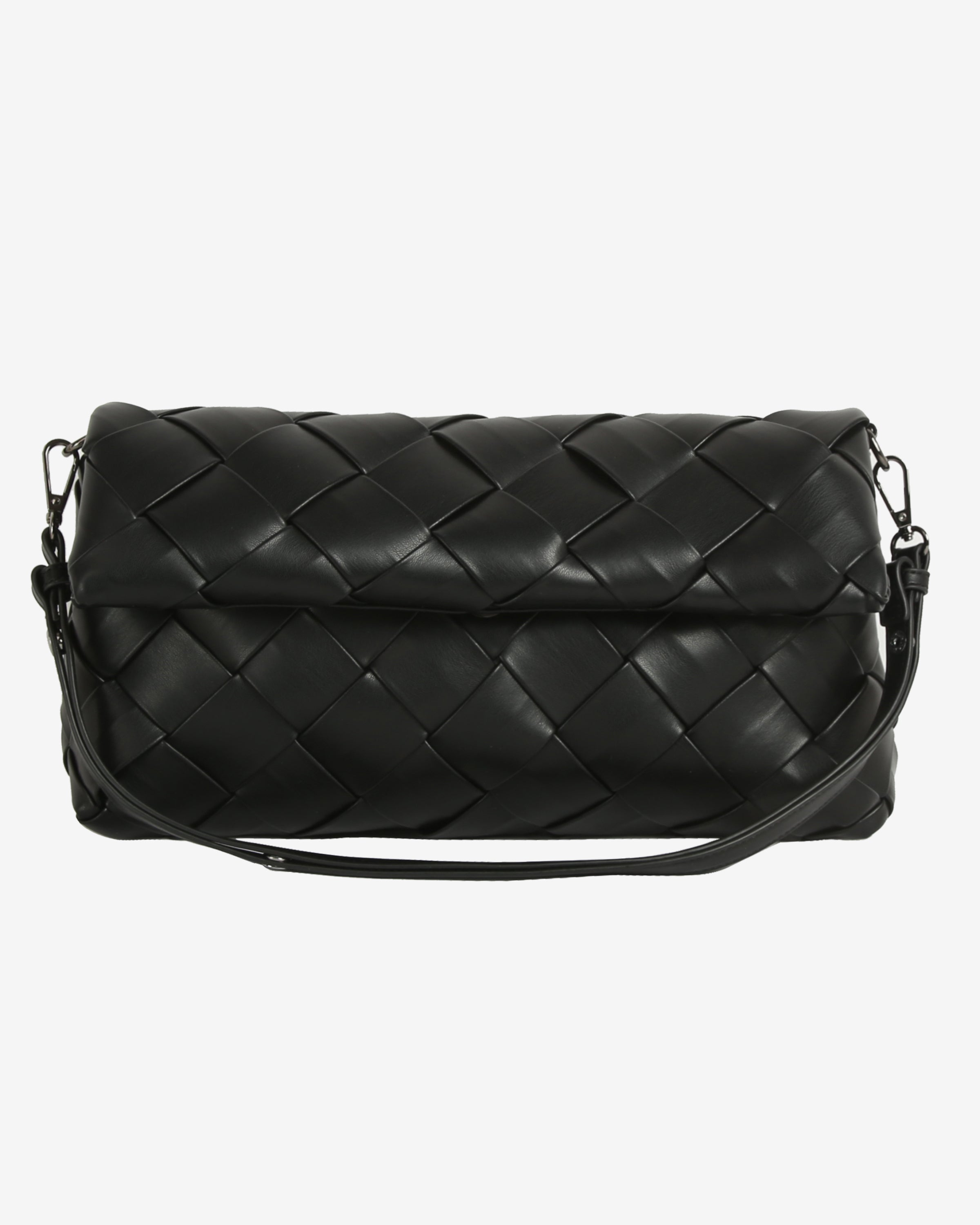 HVISK ARLENE BRAIDED SOFT STRUCTURE Tote Bag 009 Black