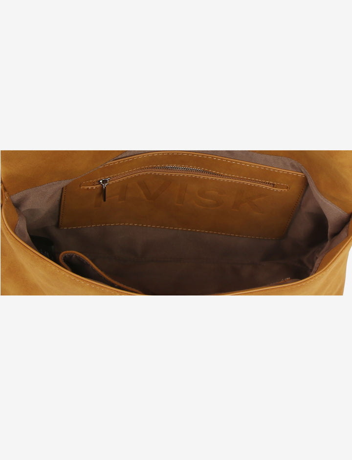 HVISK ARLENE BRUSH STRUCTURE Tote Bag 503 Cognac