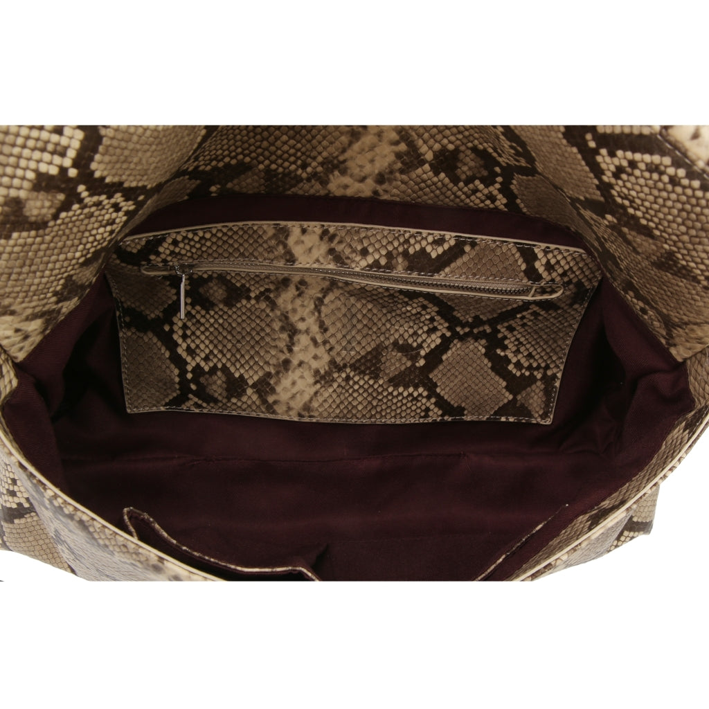HVISK ARLENE SCALY STRUCTURE Tote Bag 506 Ivory