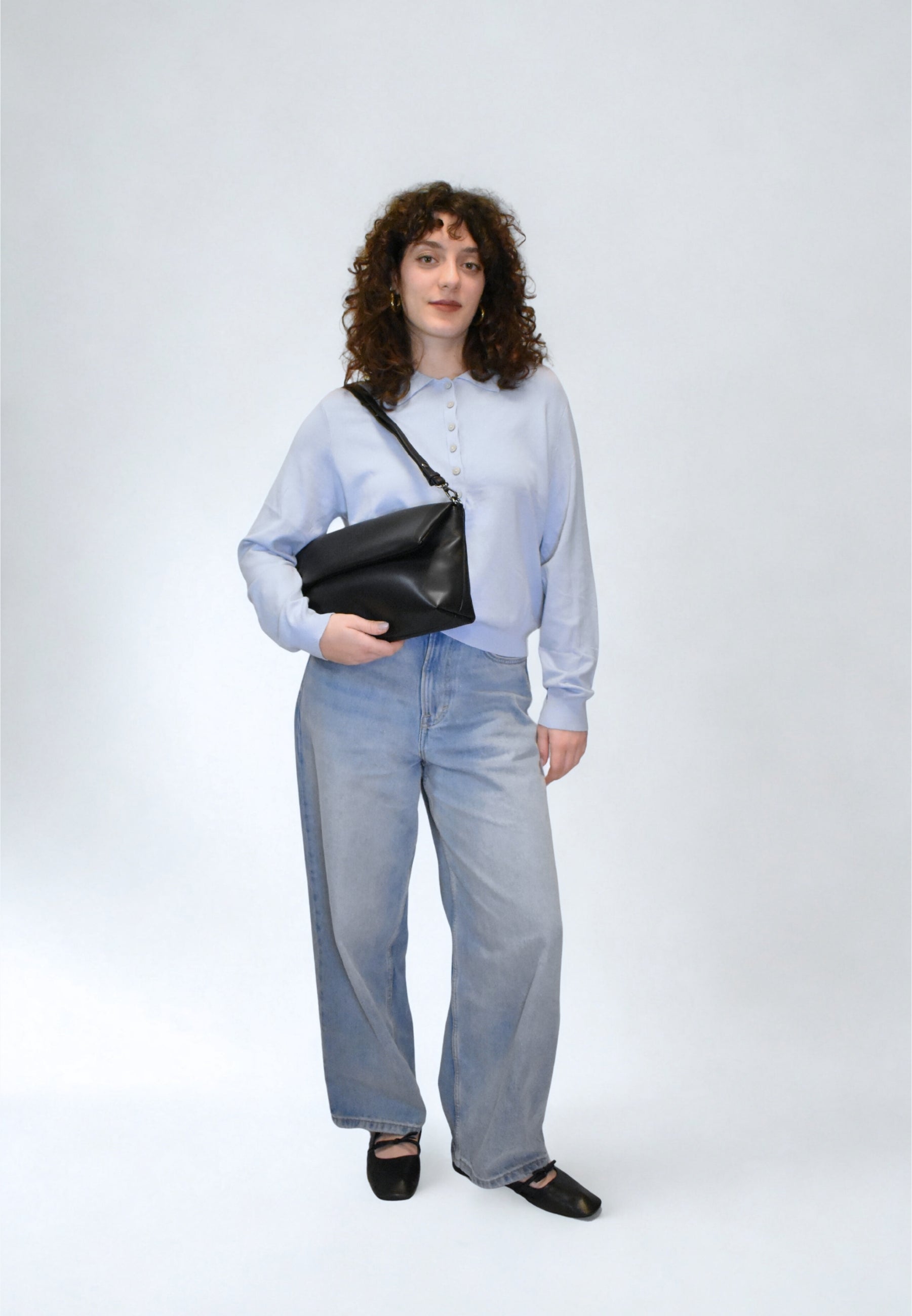 HVISK ARLENE SOFT STRUCTURE Tote Bag 009 Black