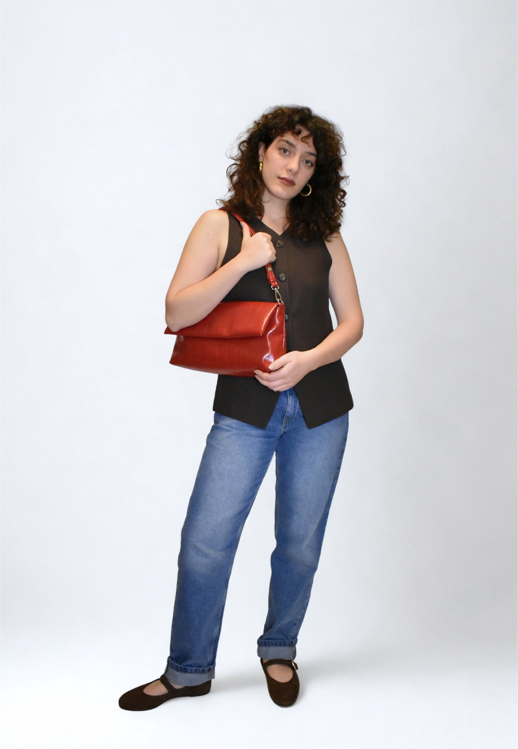 HVISK ARLENE STROKE STRUCTURE Tote Bag 494 Scarlet Red