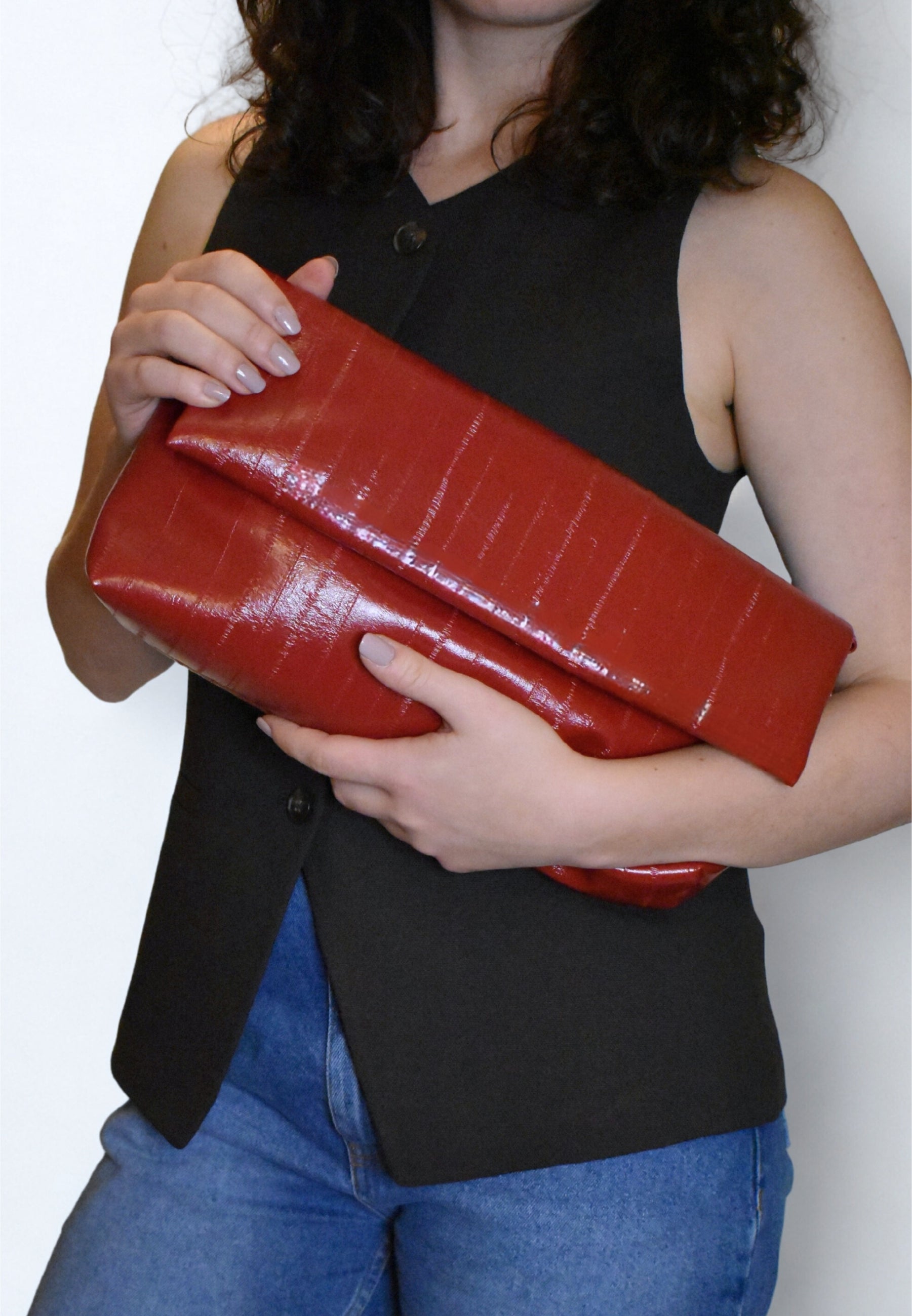 HVISK ARLENE STROKE STRUCTURE Tote Bag 494 Scarlet Red