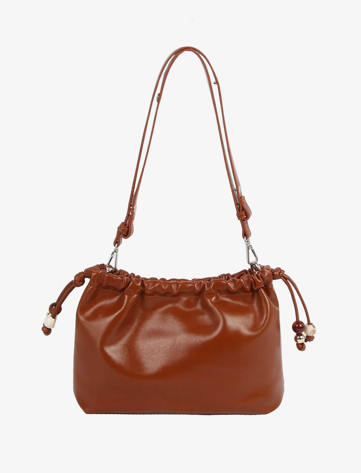 HVISK Arcane Glossy Clutch 499 Brown Amber