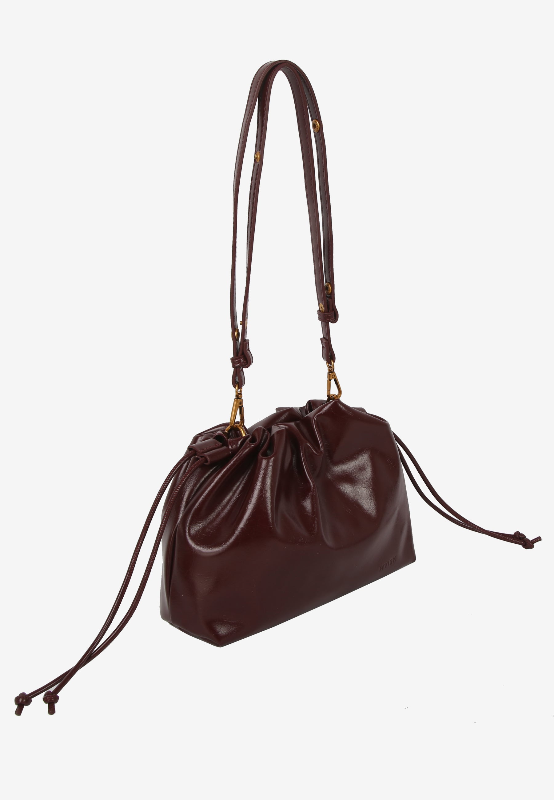 HVISK Arcane Raw Clutch 508 Deep Burgundy