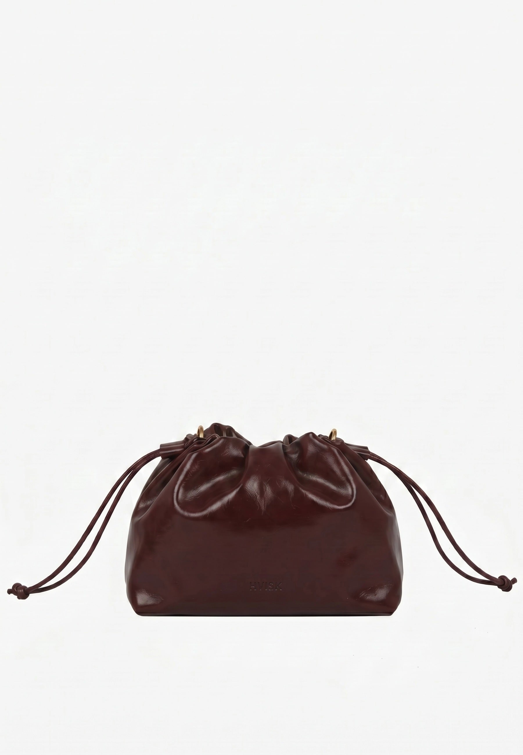 HVISK Arcane Raw Clutch 508 Deep Burgundy