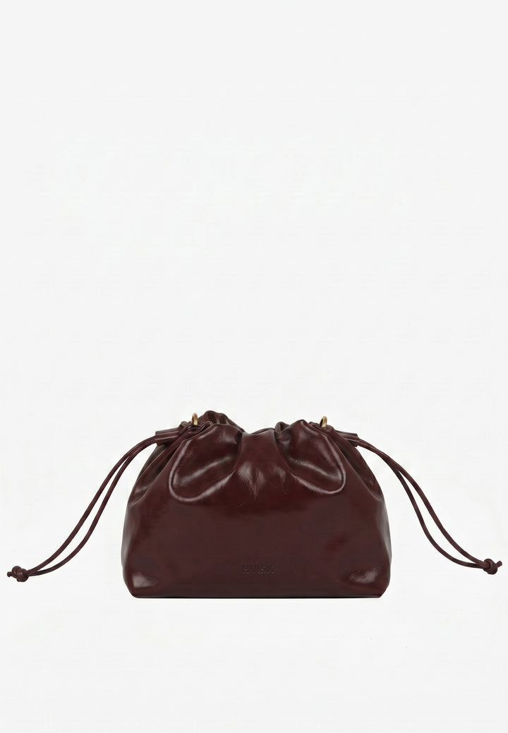 HVISK Arcane Raw Clutch 508 Deep Burgundy