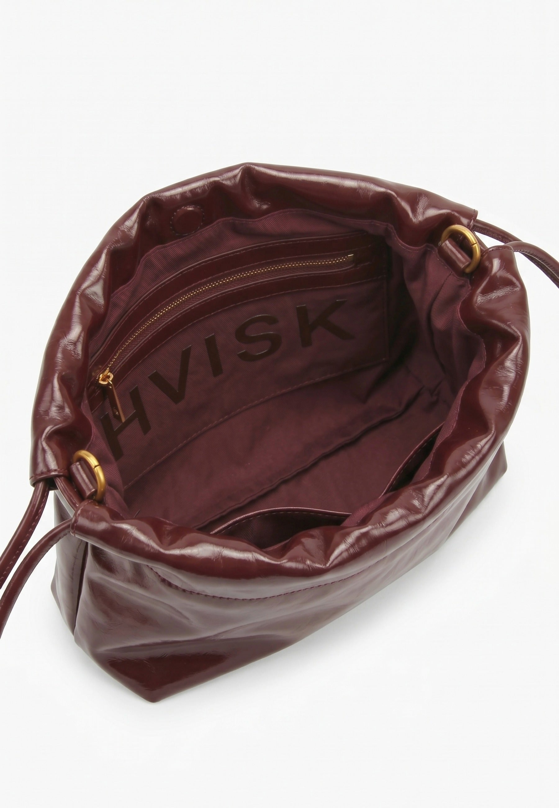 HVISK Arcane Raw Clutch 508 Deep Burgundy