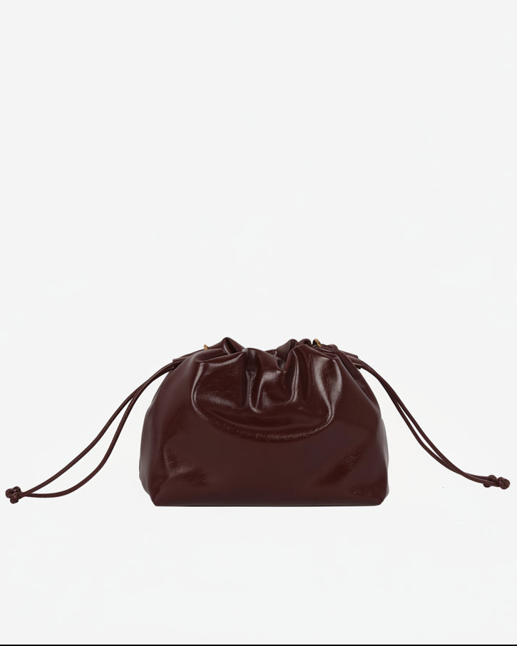 HVISK Arcane Raw Clutch 508 Deep Burgundy