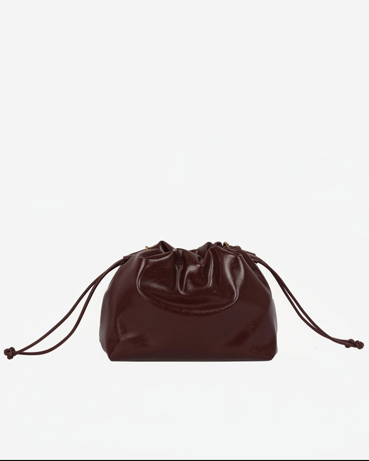 HVISK Arcane Raw Clutch 508 Deep Burgundy