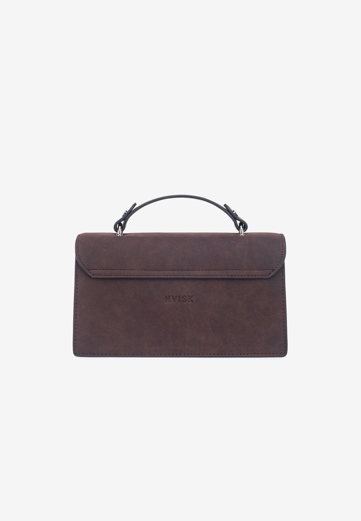 HVISK Aria Brush Handbag 514 Umber Brown / Black