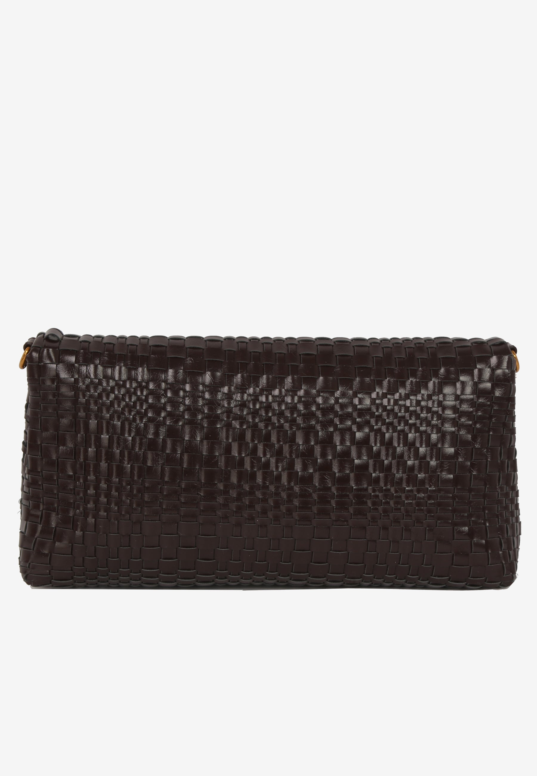 HVISK Arlene Braided Raw Clutch 507 Umber Brown