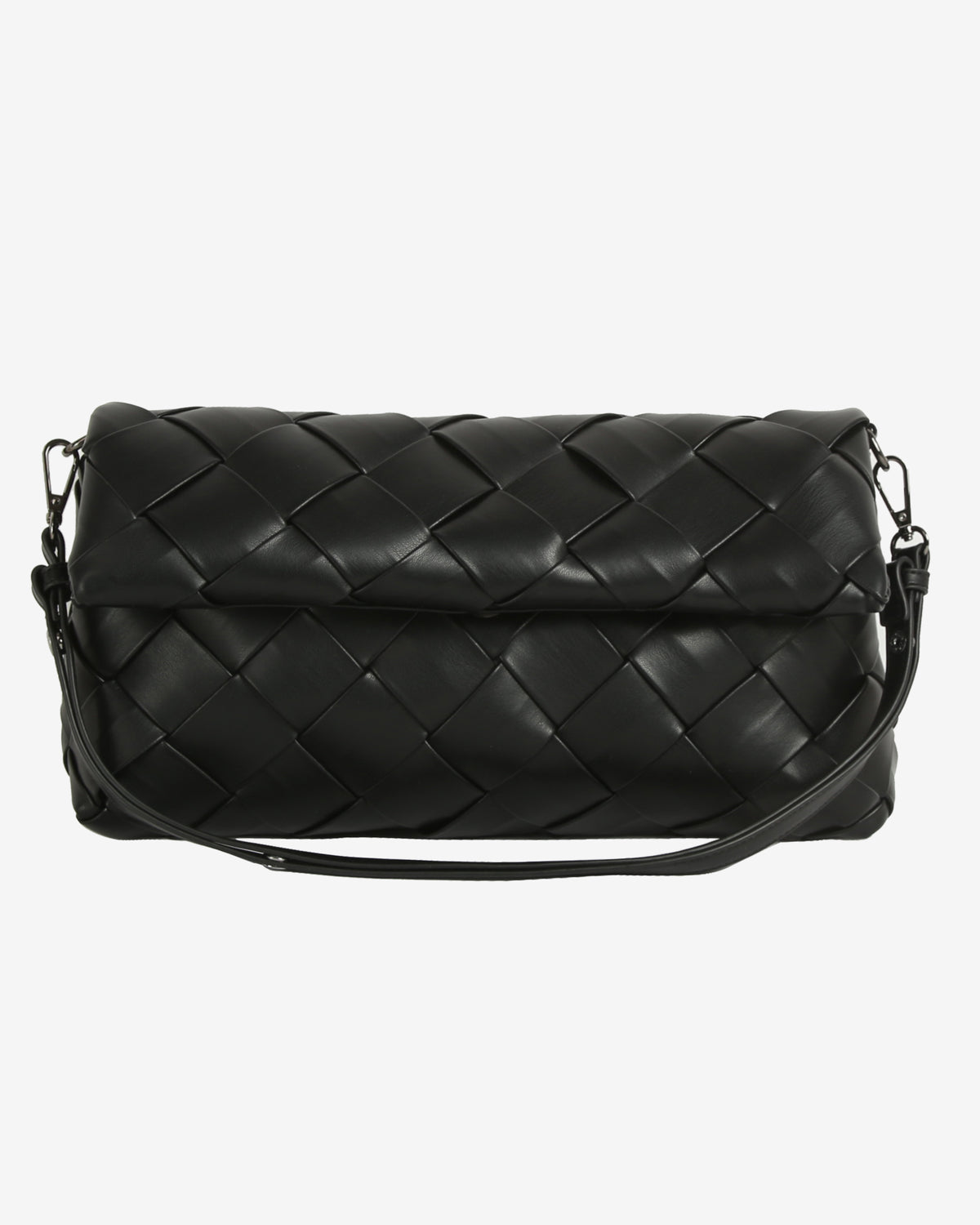 HVISK Arlene Soft Braided Clutch 009 Black