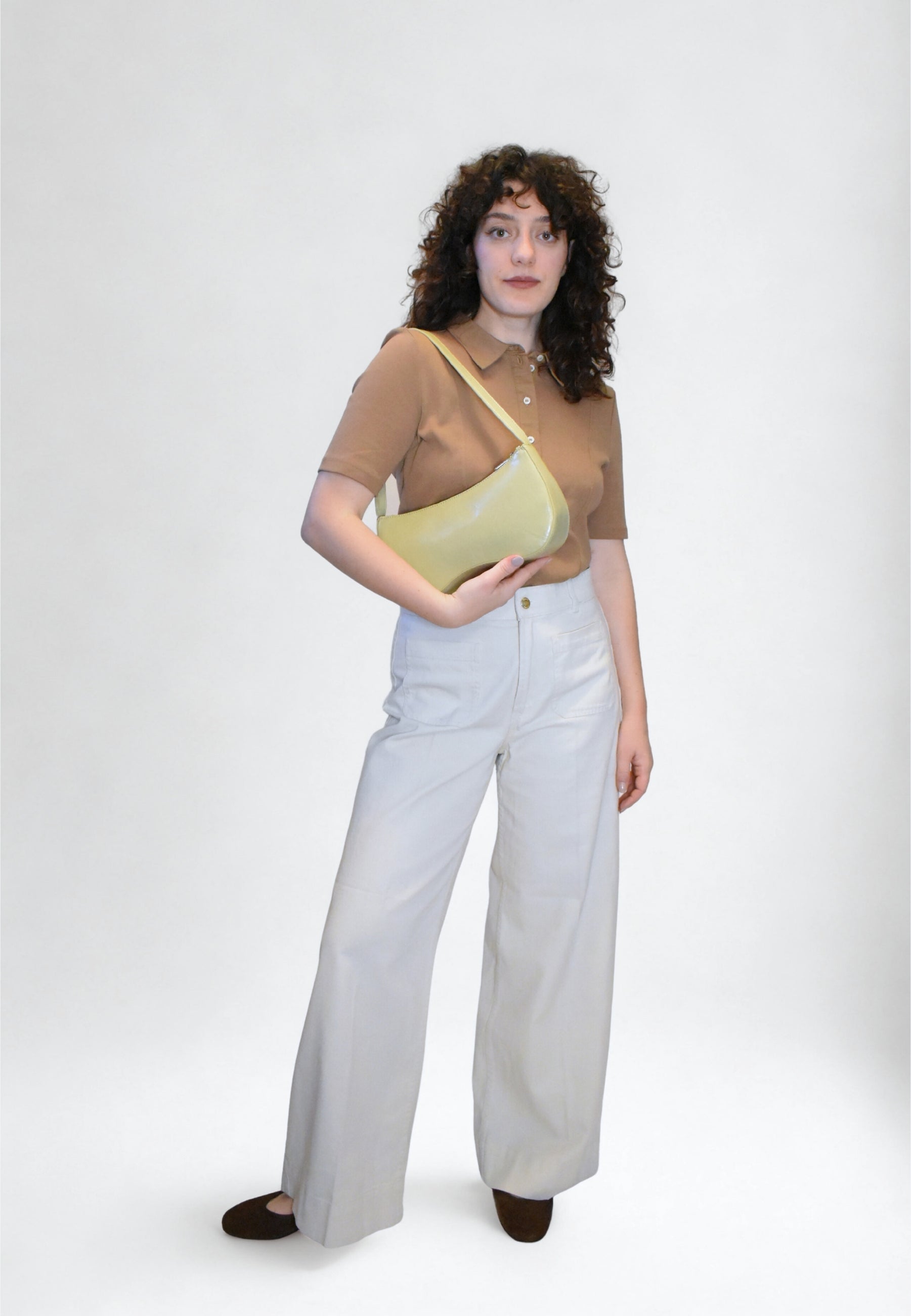 HVISK BASAL GLOSSY STRUCTURE Shoulder Bag 492 Matcha Green