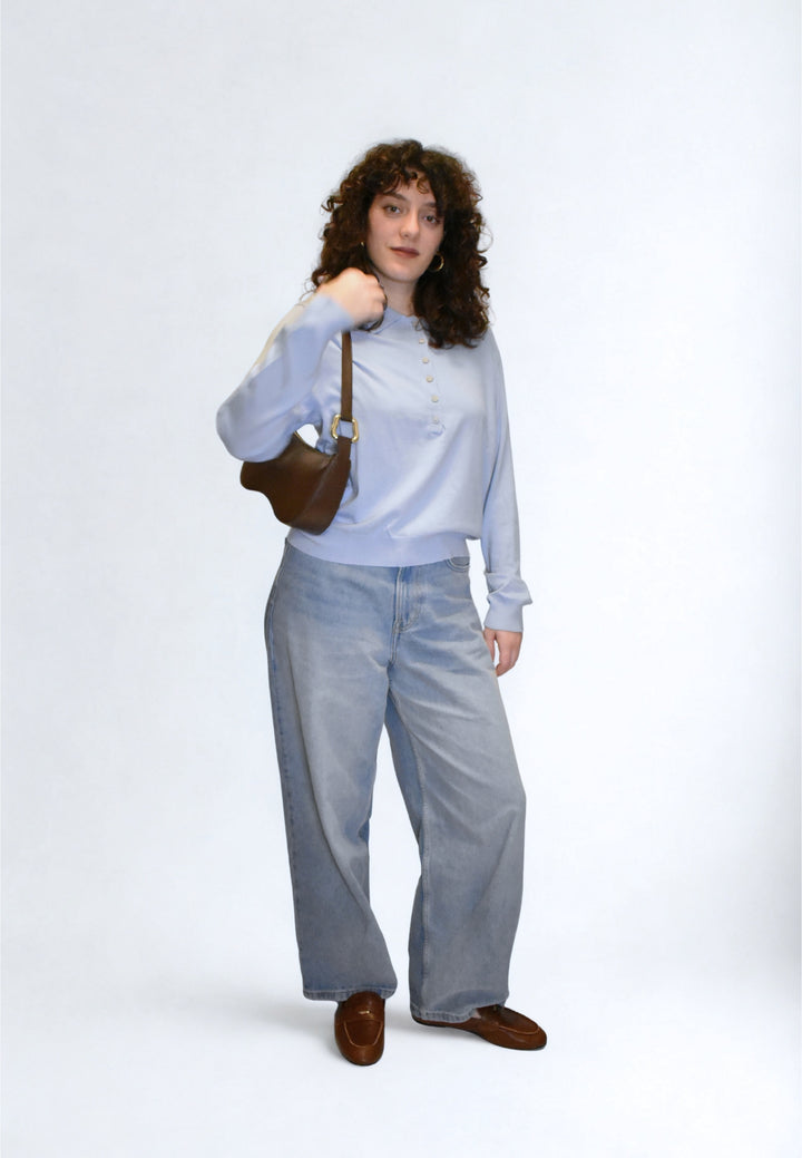 HVISK BASAL GLOSSY STRUCTURE HARDWARE Shoulder Bag 496 Cocoa