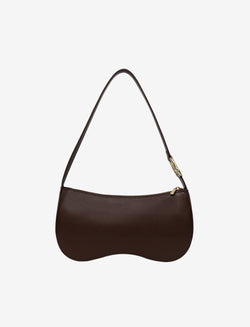 HVISK BASAL GLOSSY STRUCTURE HARDWARE Shoulder Bag 496 Cocoa