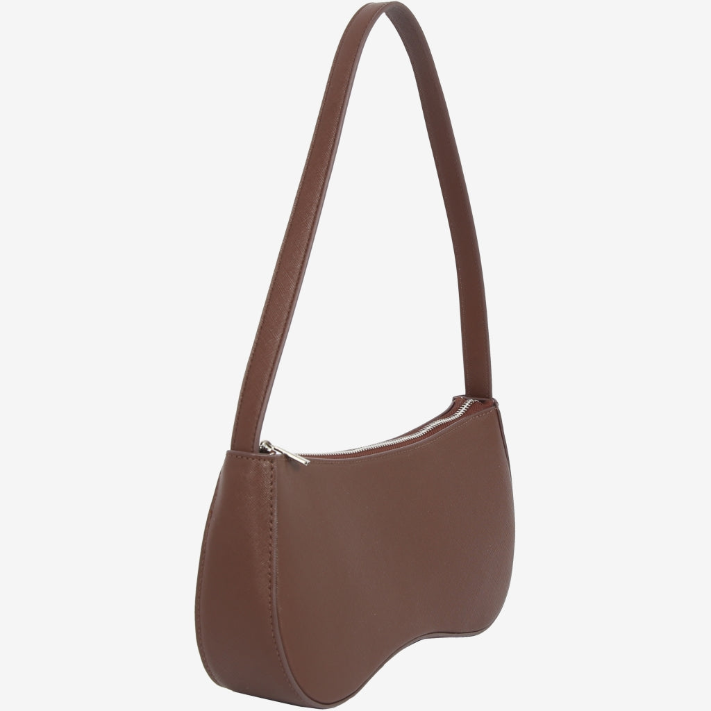 HVISK BASAL SAFFIANO Shoulder Bag 115 Dark Brown
