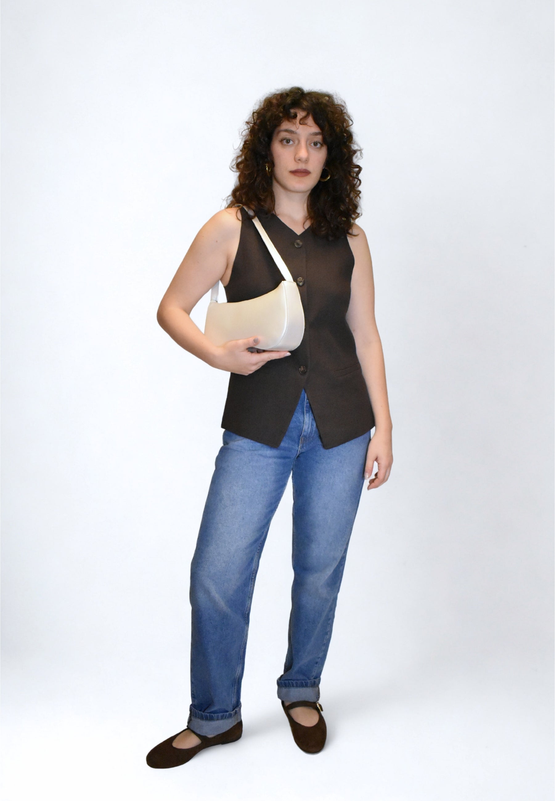 HVISK BASAL SHINY STRUCTURE Shoulder Bag 491 Pearl