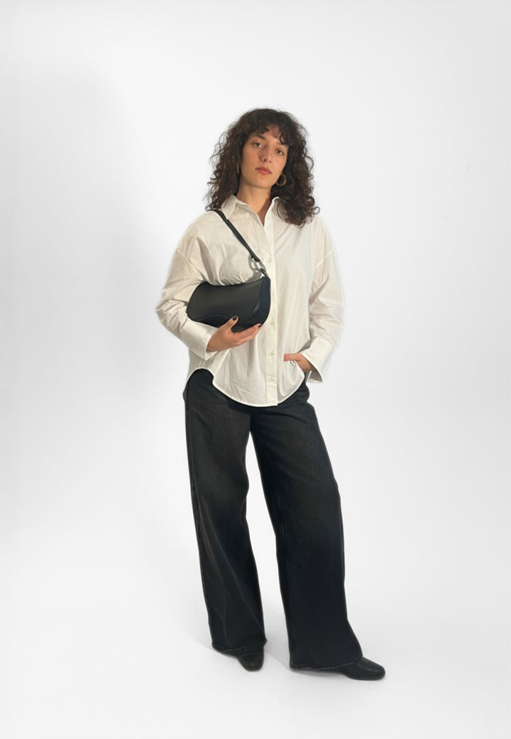 HVISK BASAL SOFT STRUCTURE HARDWARE Shoulder Bag 009 Black