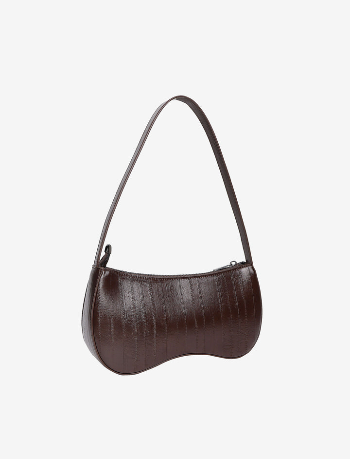 HVISK BASAL STROKE STRUCTURE Shoulder Bag 485 Espresso