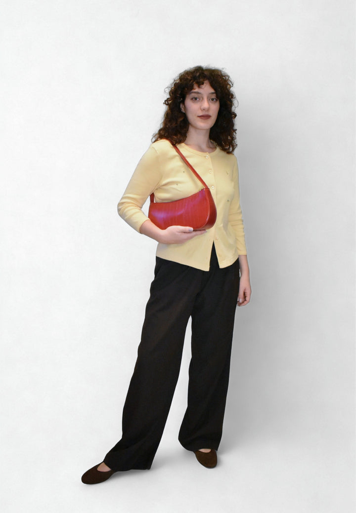 HVISK BASAL STROKE STRUCTURE Shoulder Bag 494 Scarlet Red