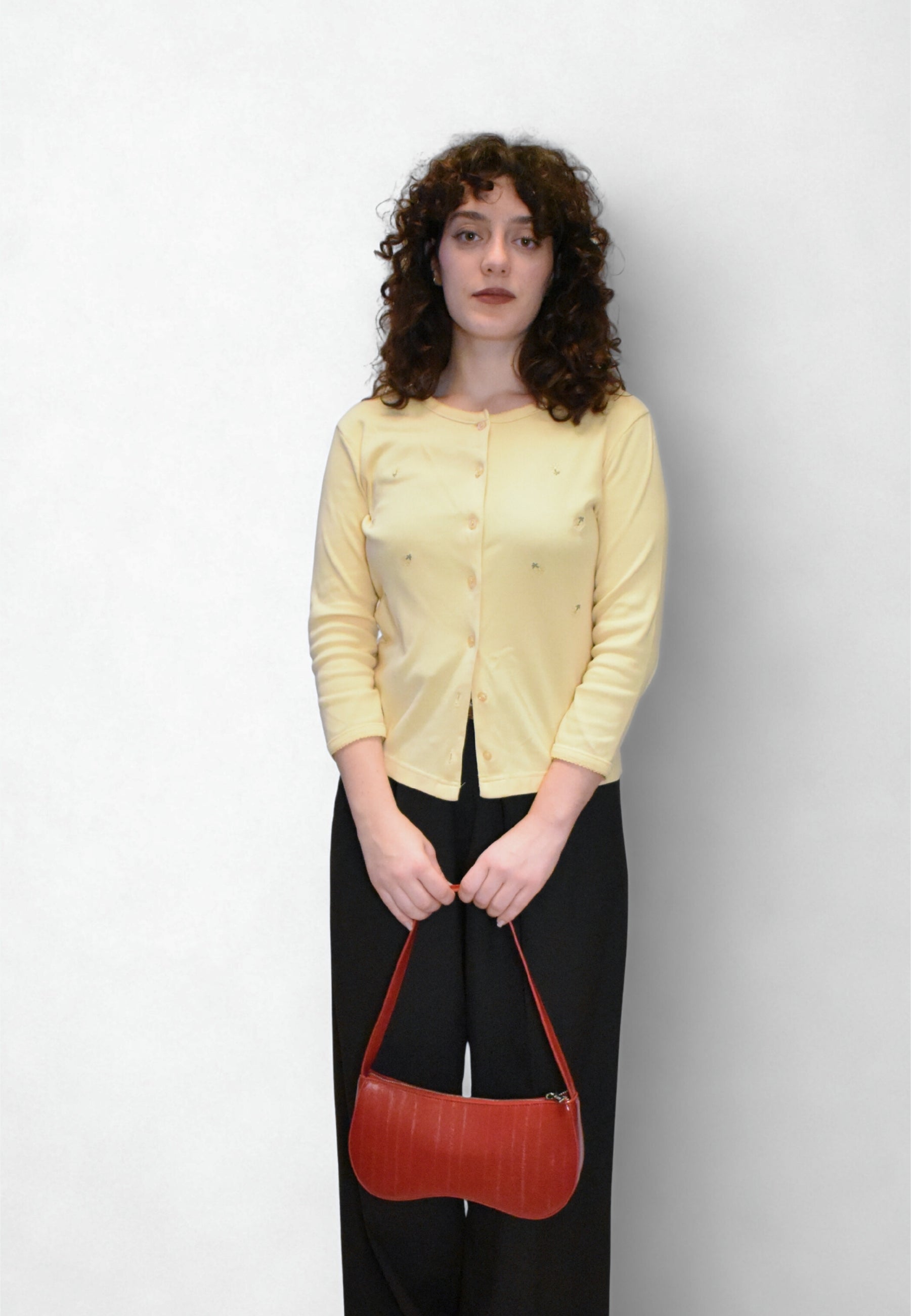 HVISK BASAL STROKE STRUCTURE Shoulder Bag 494 Scarlet Red