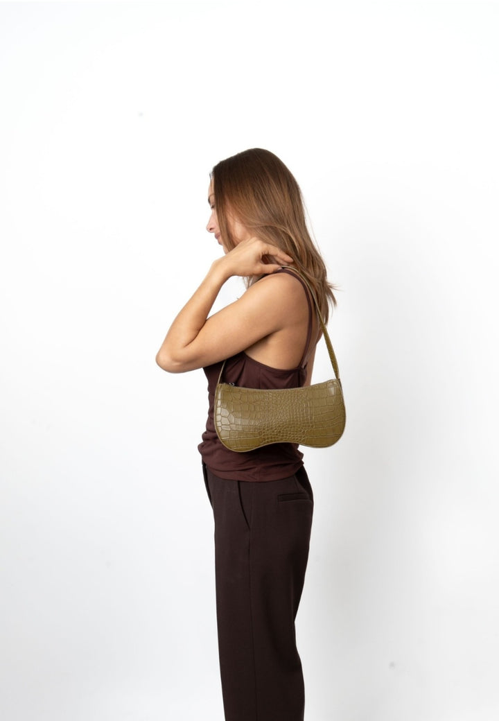 HVISK BASAL TRACE Shoulder Bag 487 Olive Green