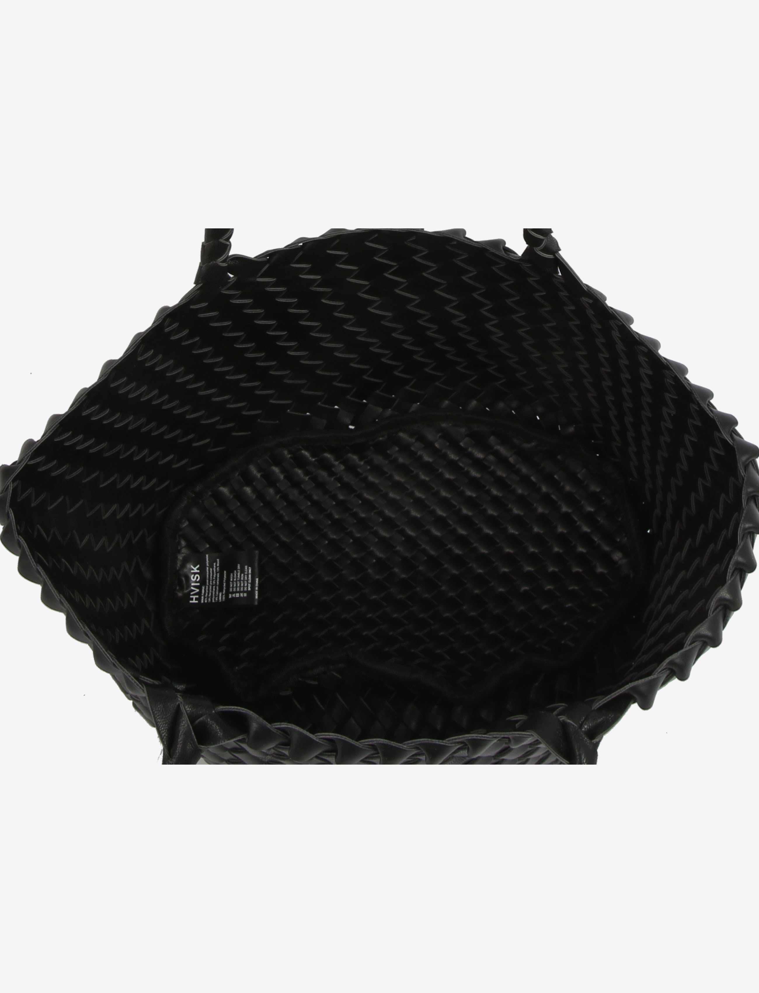HVISK BEA BRAIDED SOFT STRUCTURE Tote Bag 009 Black