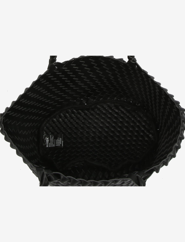 HVISK BEA BRAIDED SOFT STRUCTURE Tote Bag 009 Black