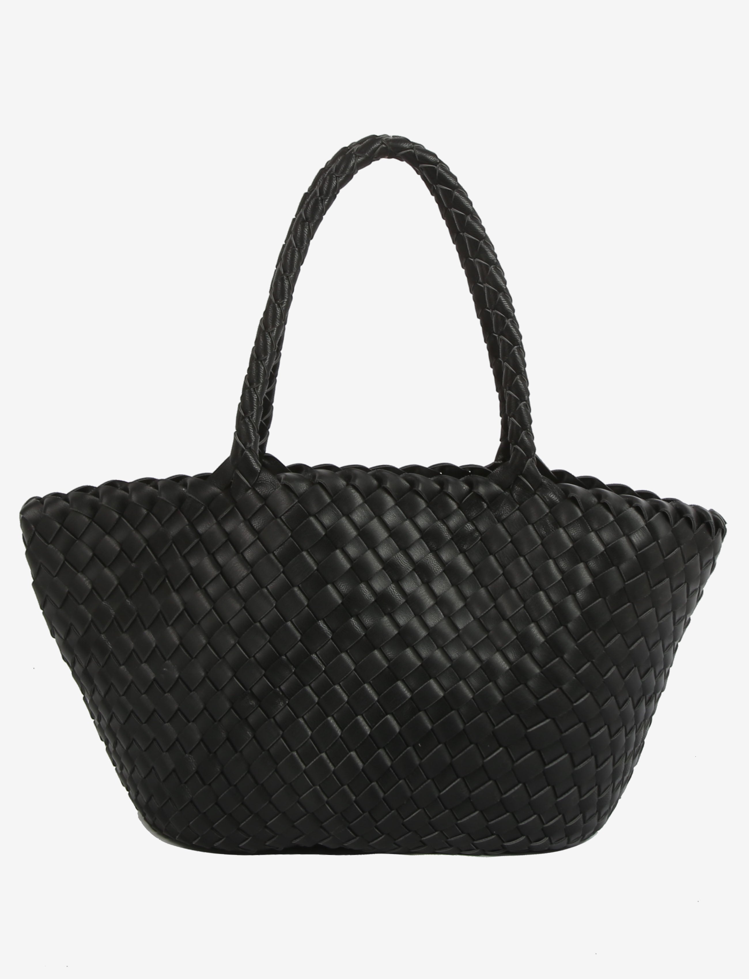 HVISK BEA BRAIDED SOFT STRUCTURE Tote Bag 009 Black